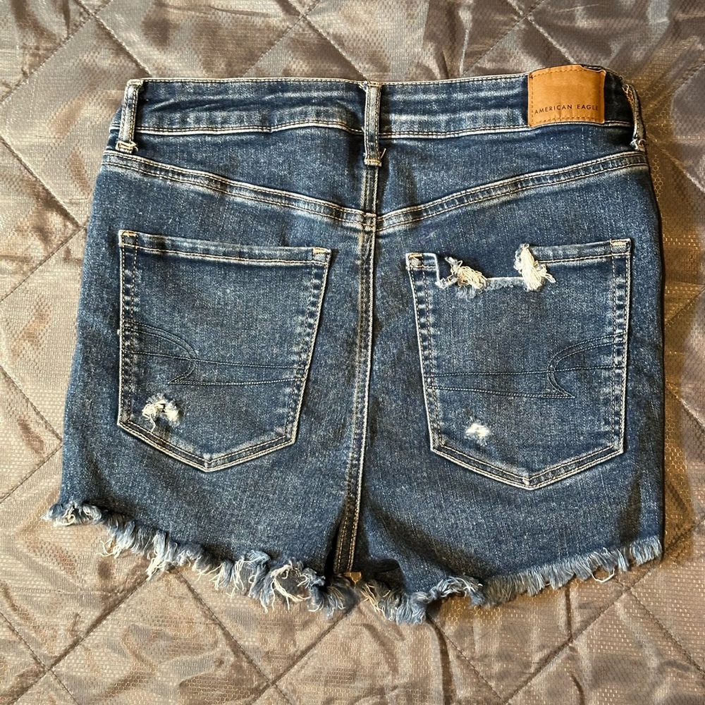 American Eagle Next Level Ripped Denim Shorts - Picture 2 of 6